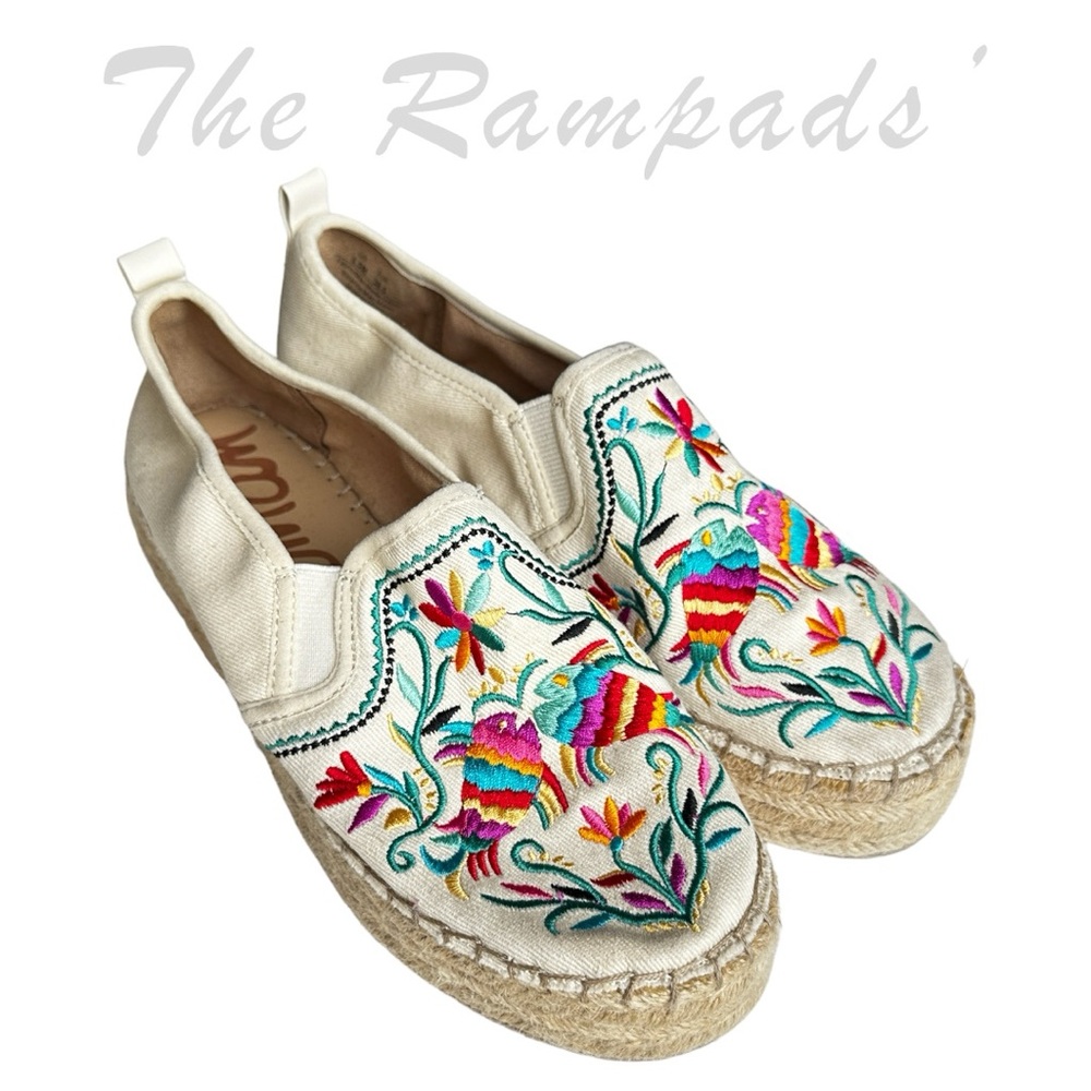 Sam Edelman Traditional Embroidered Espadrilles Size 8.5